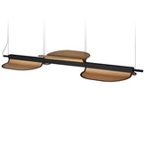Omma Suspension By LZF, Size: Medium, Finish: Black Metal Color, Color: Natural Cherry