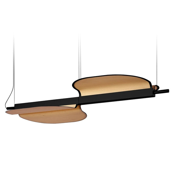Omma Suspension By LZF, Size: Small, Finish: Black Metal, Color: Natural Beech