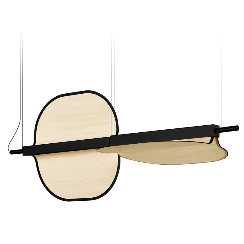 Omma Suspension By LZF, Size: Small, Finish: Black Metal, Color: Natural White