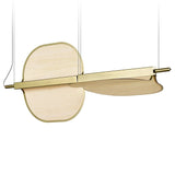 Omma Suspension By LZF, Size: Small, Finish: Gold  Metal, Color: Natural White
