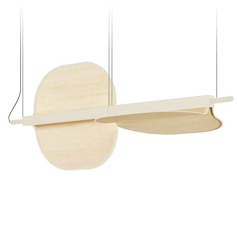 Omma Suspension By LZF, Size: Small, Finish: Matte Ivory Metal, Color: Natural White