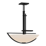 Ondrian Pendant in Black, Opal Glass by Hubbardton Forge