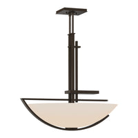 Ondrian Pendant in Bronze, Opal Glass by Hubbardton Forge