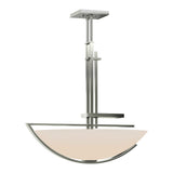 Ondrian Pendant in Sterling, Opal Glass by Hubbardton Forge