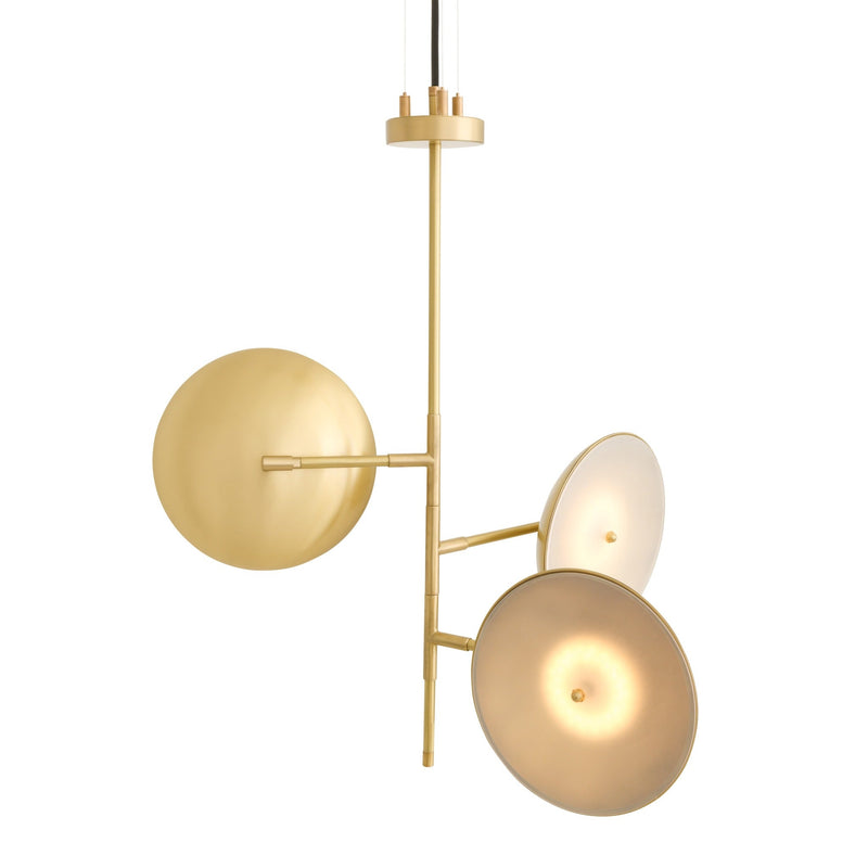 Oola 3 Arm Chandelier - Satin Brass