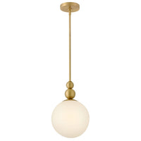 Opalite Small Pendant - Lacquered Brass
