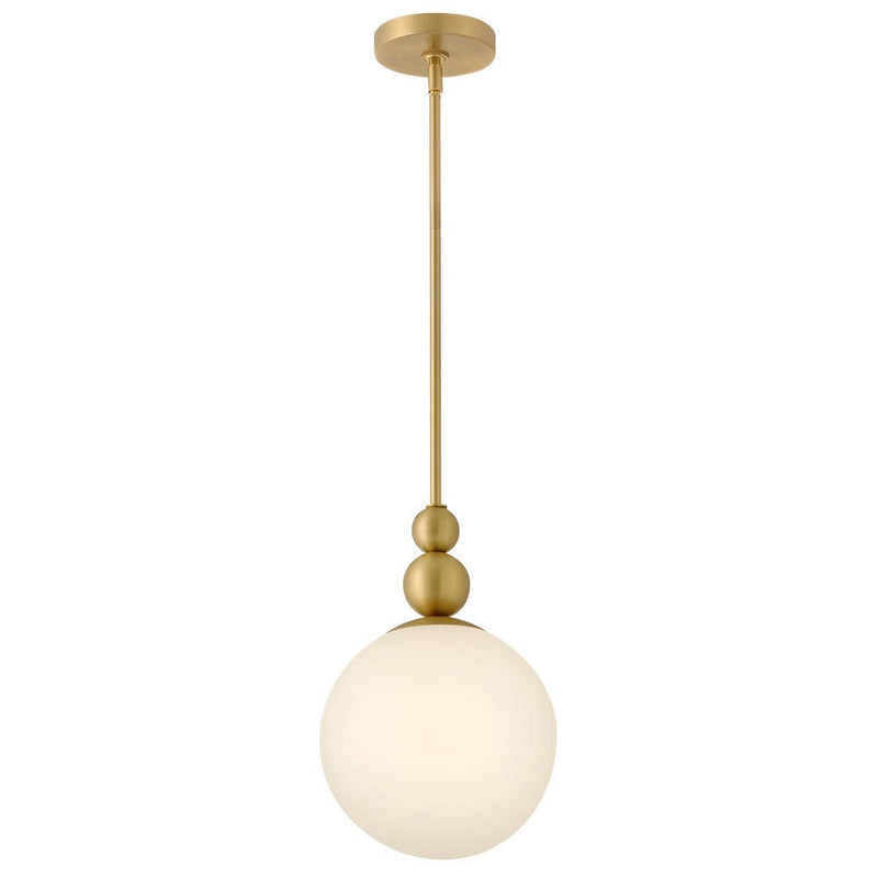 Opalite Small Pendant - Lacquered Brass