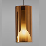 Mirroring Orange Lit Pendant by Penta