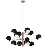 Orb Chandelier Medium Matte Black White Interiro By Matteo 