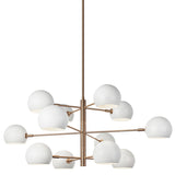 Orb Chandelier Medium Matte White White Interiro By Matteo - Front View1