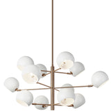 Orb Chandelier Medium Matte White White Interiro By Matteo - Front View2