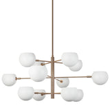Orb Chandelier Medium Matte White White Interiro By Matteo - Front View3