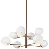 Orb Chandelier Small Matte White White Interiro By Matteo - Front View1