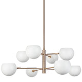 Orb Chandelier Small Matte White White Interiro By Matteo - Front View2