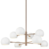 Orb Chandelier Small Matte White White Interiro By Matteo - Front View3
