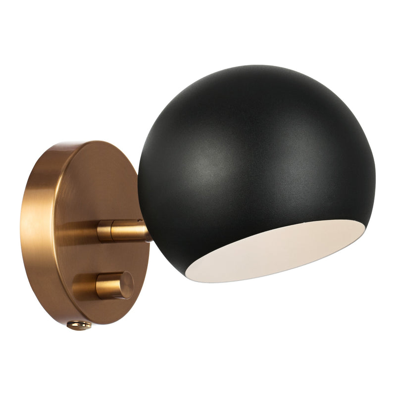 Orb Wall Sconce Matte Black