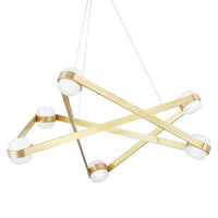 Orbit Chandelier - 6-Light - Aged Brass by Hudson Valley