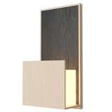 Organic Cappuccino Clean Wall Sconce with Slate Accent by Accord