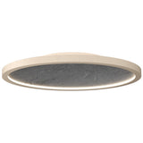 Organic Cappuccino Petra Semi Flush Light with Slate Accent by Accord
