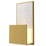 Organic Gold Clean Wall Sconce with White Stone Accent by Accord