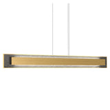 Organic Gold Petra Linear Pendant with Slate Accent by Accord