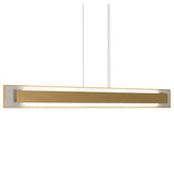 Organic Gold Petra Linear Pendant with White Stone Accent by Accord