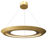 Organic Gold Petra Round Suspension with Slate Accent by Accord