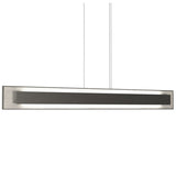 Organic Lead Grey Petra Linear Pendant with White Stone Accent by Accord