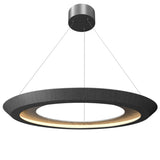 Organic Lead Grey Petra Round Suspension with Slate Accent by Accord