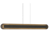 Organic Lead Grey Petra Rounded Linear Pendant with Slate Accent by Accord