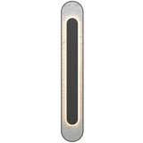 Organic Lead Grey Petra Rounded Linear Wall Lamp with White Stone Accent by Accord