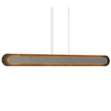 Organic White Petra Rounded Linear Pendant with Slate Accent by Accord