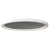 Organic White Petra Semi Flush Light with Slate Accent by Accord