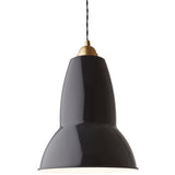 Original 1227 Brass Maxi Pendant Jet Black By Anglepoise 