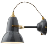 Original 1227 Brass Wall Light Elephant Grey By Anglepoise - Side View2