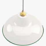 Original 1227 Midi Wide Brass Pendant By Anglepoise - Side View