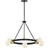 Orla Chandelier Medium Black By Lark Living - Front View1