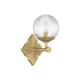 Orly 1-Light Sconce 7.5'' Aged Brass Clear