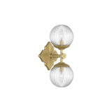 Orly 2-Light Sconce 7.5'' Aged Brass Clear