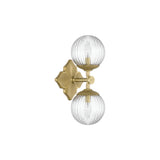 Orly 2-Light Sconce 7.5'' Aged Brass Clear