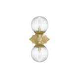 Orly 2-Light Sconce 7.5'' Aged Brass Clear