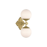 Orly 2-Light Sconce 7.5'' Aged Brass White