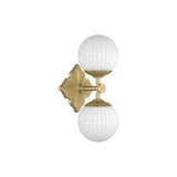 Orly 2-Light Sconce 7.5'' Aged Brass White