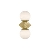 Orly 2-Light Sconce 7.5'' Aged Brass White