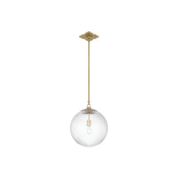 Orly Pendant 14'' Aged Brass Clear