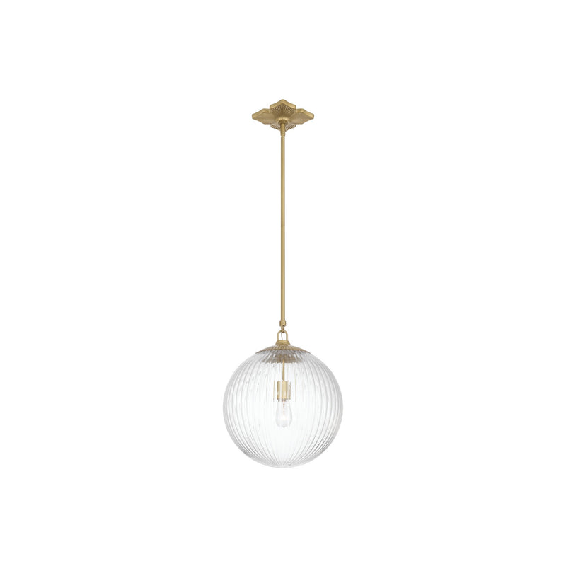 Orly Pendant 14'' Aged Brass Clear