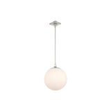 Orly Pendant 14'' Polished Nickel White