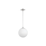 Orly Pendant 14'' Polished Nickel White