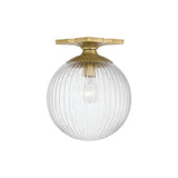 Orly Semi Flush Mount 10'' Aged Brass Clear