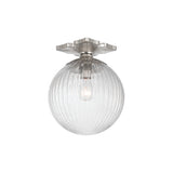 Orly Semi Flush Mount 10'' Polished Nickel Clear
